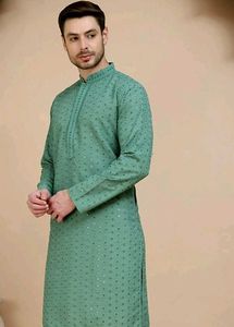 Mint Green Embellished Kurta