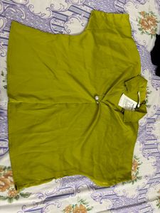 Green Button-Up Top