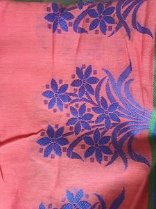 peach saree
