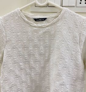 Textured White Top