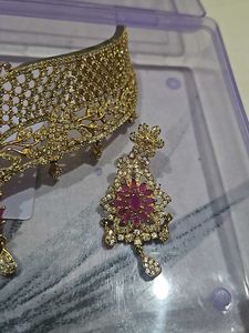 Ruby &amp; Gold Jewelry Set