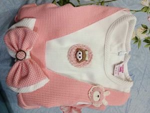 Pink &amp; White Dress with Bloomers