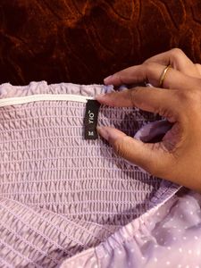 Lilac Polka Dot Babydoll Dress