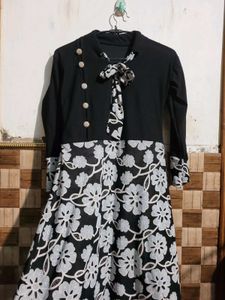 Vintage Floral Print Dress