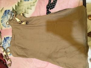 Beautiful Tan Kurti With Floral Summer Wear Top