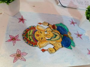 Ganpati Ji Painting 🖌️🎨 A4 Size,