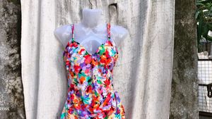35119. Floral One Piece Swimsuit