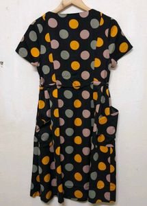 Polka Dot V-Neck Top For Women