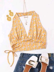 541210. Floral Halter Top