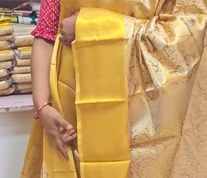 Never Used Elegant Gold Silk Saree
