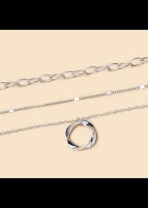 Layered Silver Chain Necklace
