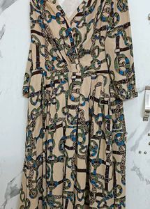 Korean Patterned Chain Print Dress