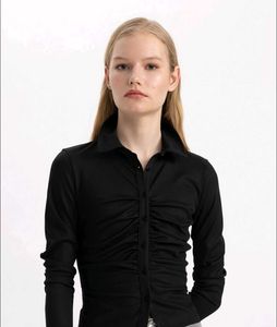 Black Button-Down Top