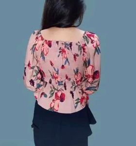 Floral Print Crop Top