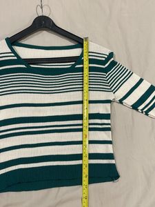 Ribbed Full Sleeved T Shirt