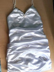 White Satin Dress