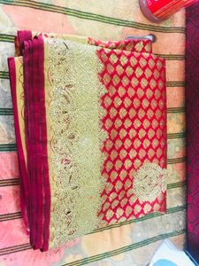 Brand New Silk Saree With Stone Work