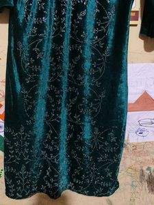 Emerald Green velvet Kurta