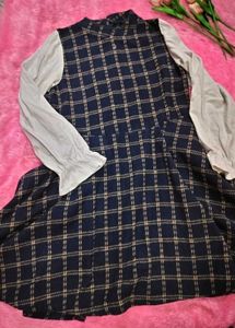 Plaid Long Sleeve Dress