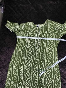 Mehandi Green Bandhani Kurti On Sale!