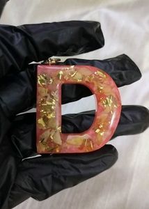 Resin Alphabet Keychain
