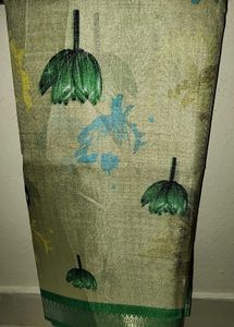Elegant Green Floral Saree