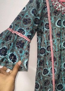 Embroidered blue Kurta🎀
