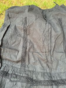 Tiered Black Lace Skirt