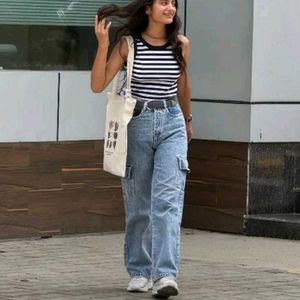 Tank top | Black and White stripped