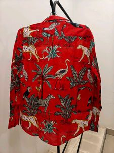 Red Animal Print Shirt