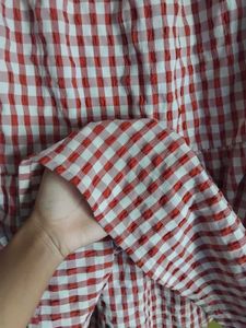 Red &amp; White Gingham Skirt