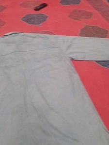 Gray Long Sleeve Button-Up Shirt