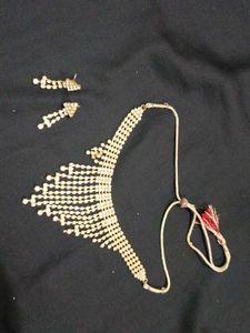 Rhinestone Necklace &amp; Earring Set