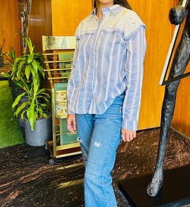 Blue Striped Blouse