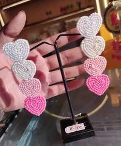 4 layer Heart Design Beads Earring