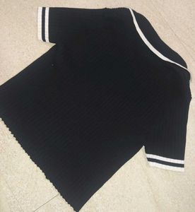 Black NAIN Polo Top