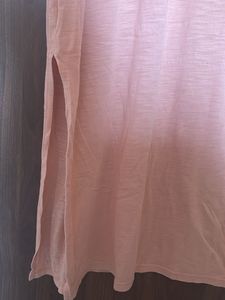 Casual Peach Tank Midi Dress
