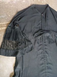 Elegant Black Abaya 3 Combo 2 Face Cover Soudi Abi