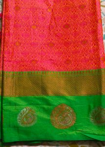 Pink &amp; Green Saree.