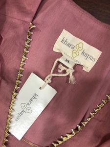 Khara Kapas Elegant Pink Kamal Poshak Set XL