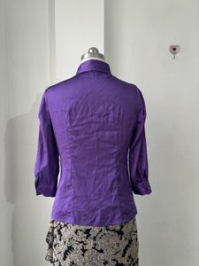 Purple Ruffle Blouse &amp; Paisley Skirt