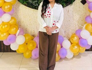 Heart Print Top &amp; Shorts Set