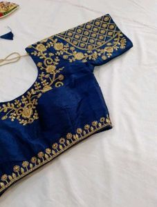Embroidered Blue Blouse