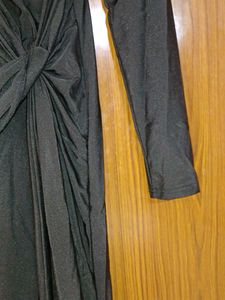 Knotted Cocktail Dress - Black (Size - S)