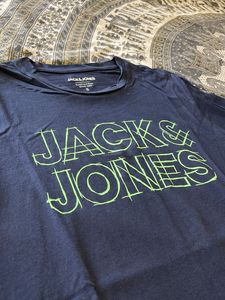 JACK&amp;JONES original brand logo print tee