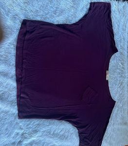 Burgundy Dolman Sleeve Top