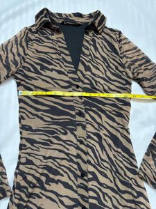 y2k tiger print dress