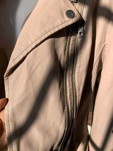 Beige leather Jacket