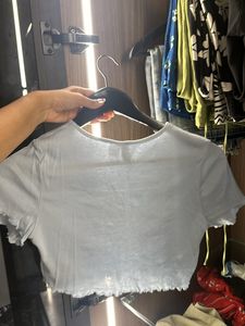 H&amp;M rib cropped top