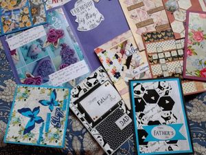 Combo Of 12 Handmade Cards, A Scrapbook Base
